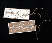 Seasons Greetings Tags - 2pack - Handcrafted Christmas Tags - dr18-0035